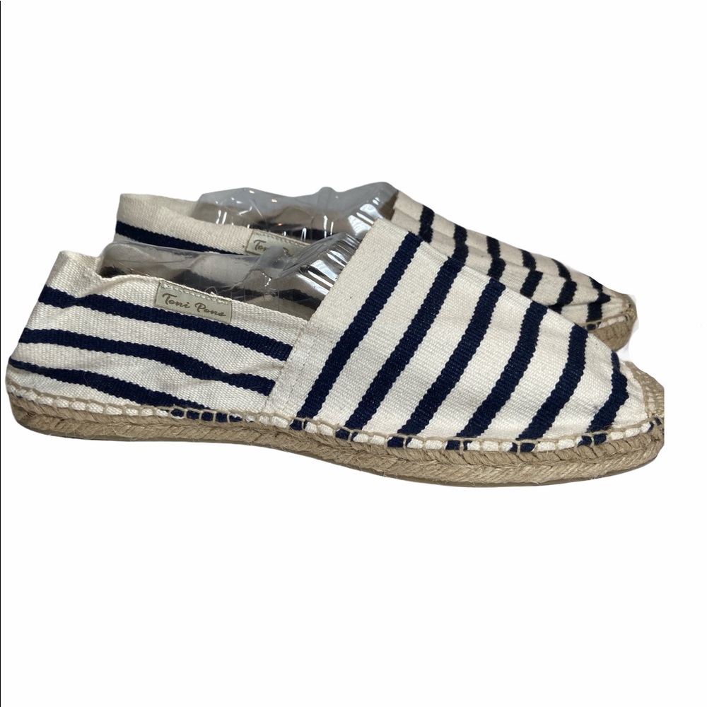 NEW Toni Pons Canvas Espadrilles Blue Strip EU44